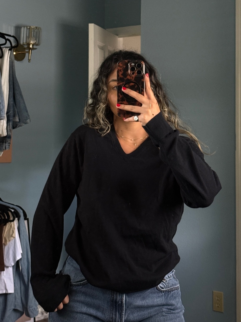 100% cotton Gap V Neck Sweater